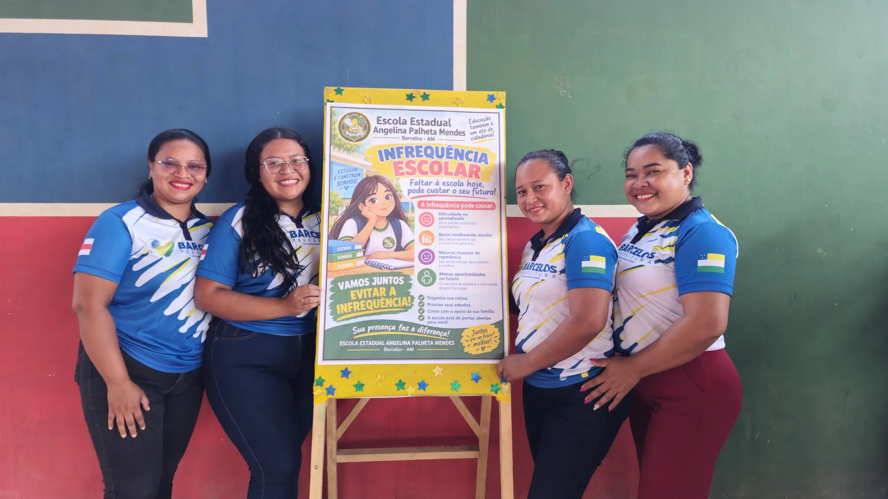 A E. E. Angelina Palheta Mendes recebe a equipe do PSE para palestra de prevenção