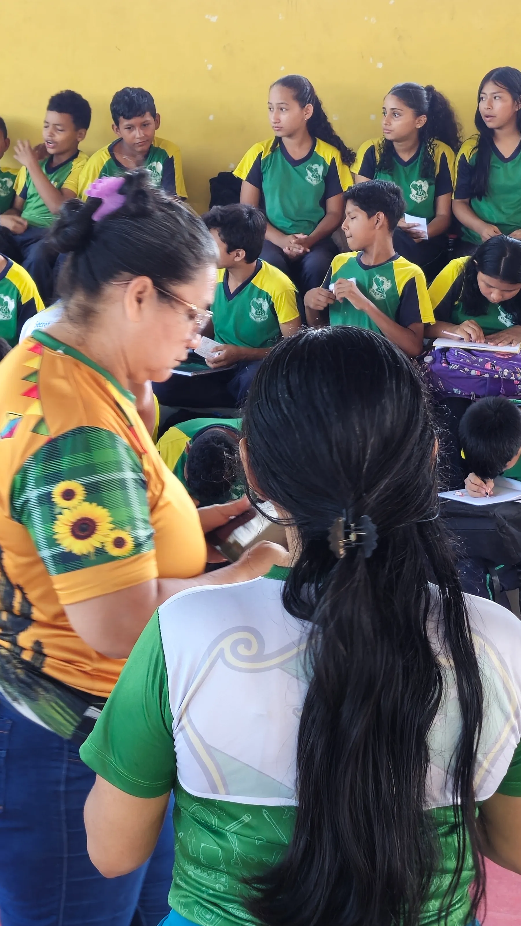 A E. E. Angelina Palheta Mendes recebe a equipe do PSE para palestra de prevenção